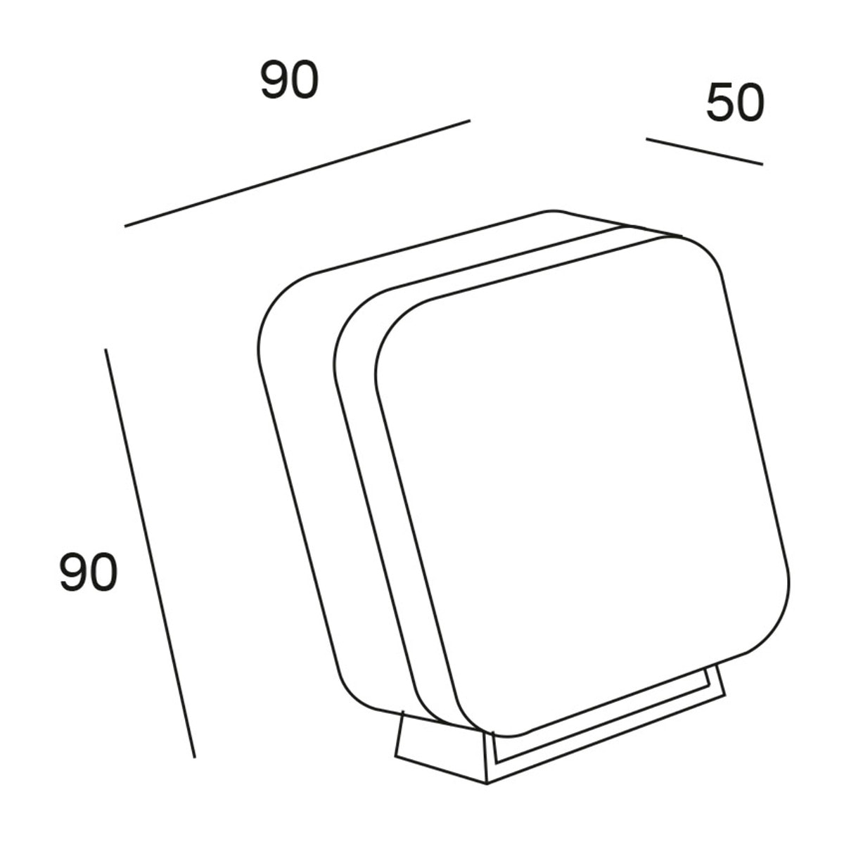 Forlight Tilt - Aplique de Pared Exterior LED Orientable con Accesorio para Foco de Jardín con Pincho