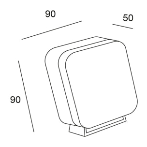 Forlight Tilt - Aplique de Pared Exterior LED Orientable con Accesorio para Foco de Jardín con Pincho