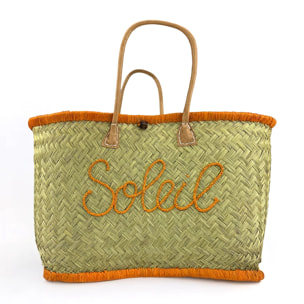 Panier artisanal de Madagascar - Soleil GM Safran