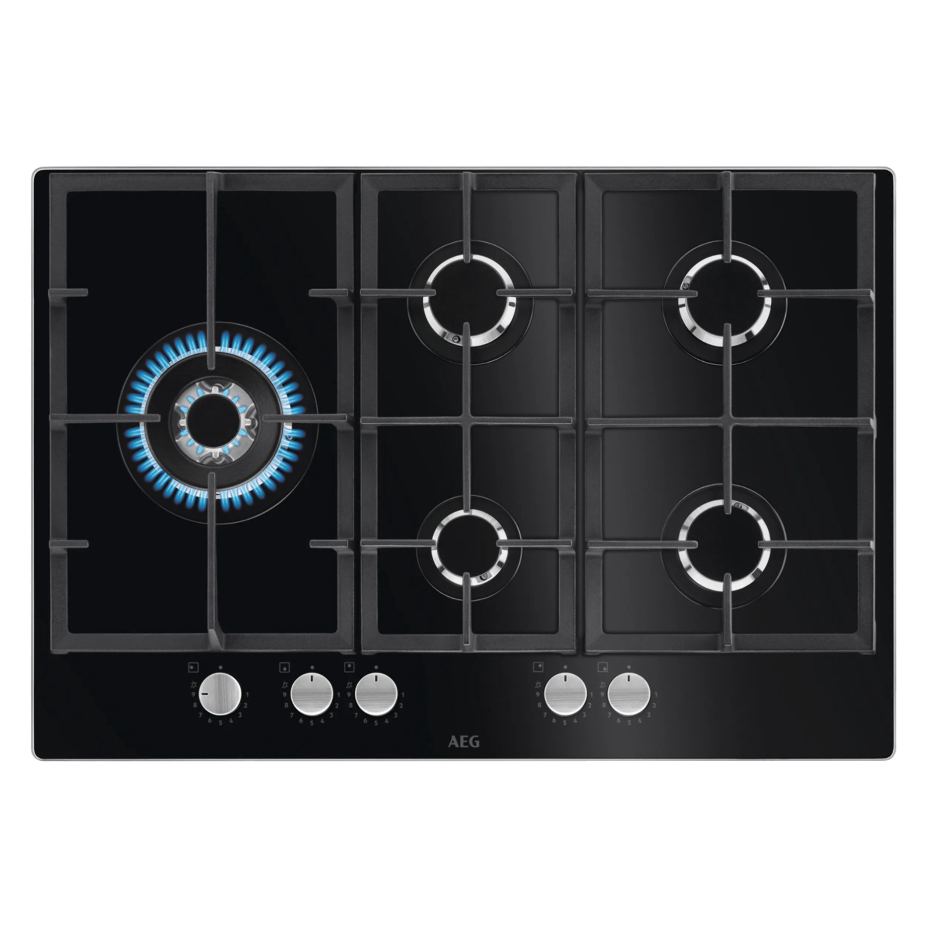 AEG Placa de gas Serie 6000 Gas on Glass de 75 cm HKB75820NB