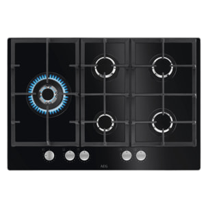 AEG Placa de gas Serie 6000 Gas on Glass de 75 cm HKB75820NB