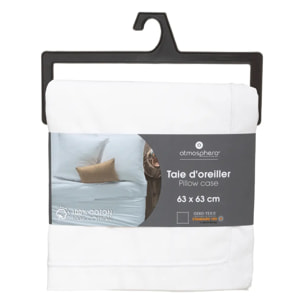 Taie d'oreiller "Carina" coton blanc 63x63cm