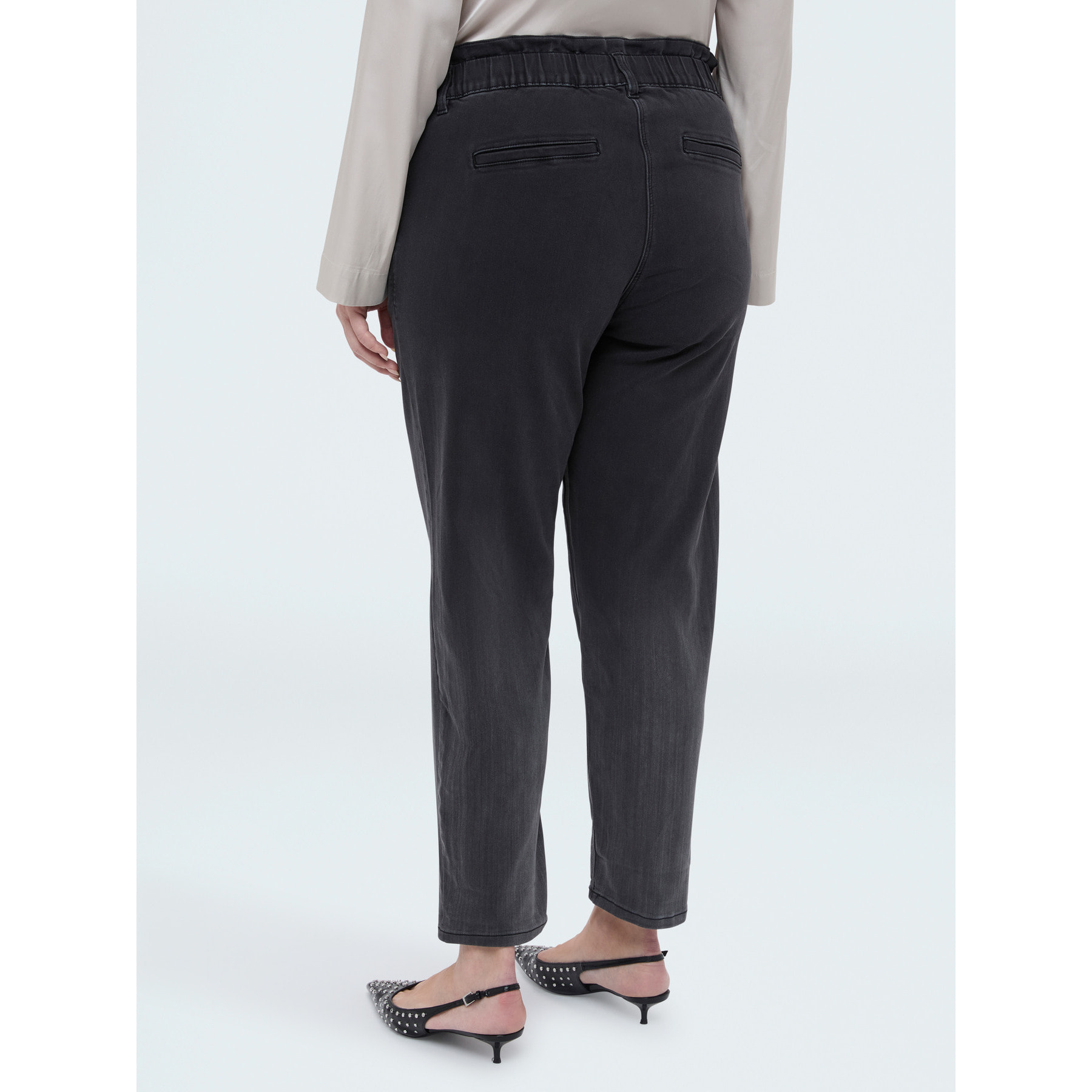 Fiorella Rubino - Jeans Balloon lavaggio black - Nero