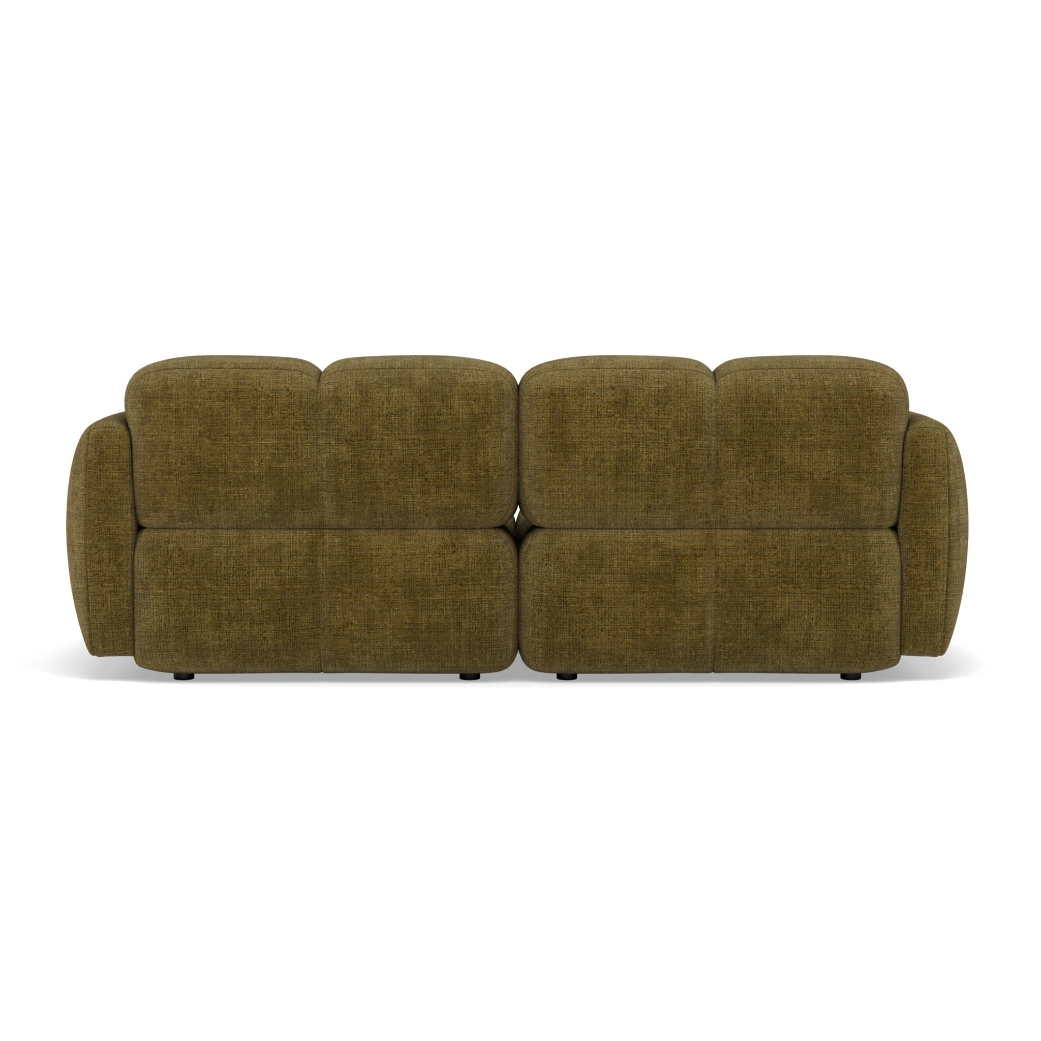 Grace - canapé modulable 2 places en velours texturé - Vert Olive