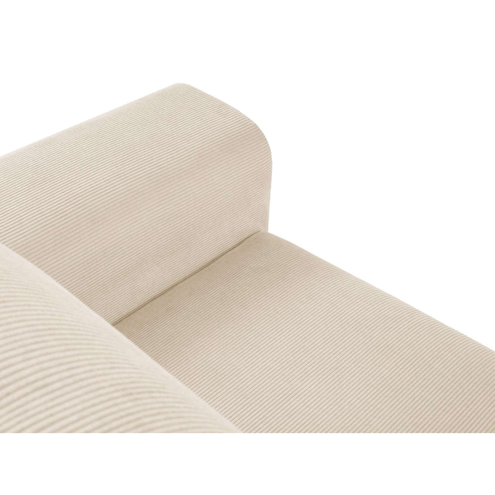 Canapé d'angle gauche convertible avec coffre de rangement "Kyoto" 4 places en velours côtelé beige