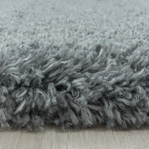 Tapis longs poils shaggy tissé motif uni TENI