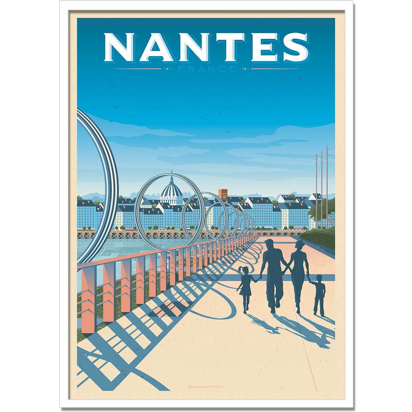 Affiche - Nantes - Olahoop Travel Posters