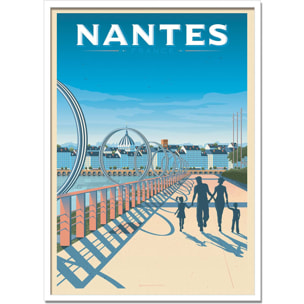 Affiche - Nantes - Olahoop Travel Posters