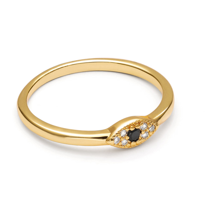 Anillo Ojo de Horus Baño Oro