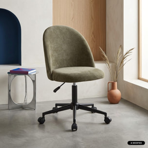 Chaise de bureau à roulettes tissu PHYL
