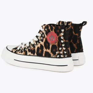 Sneakers alte stampa leopardo