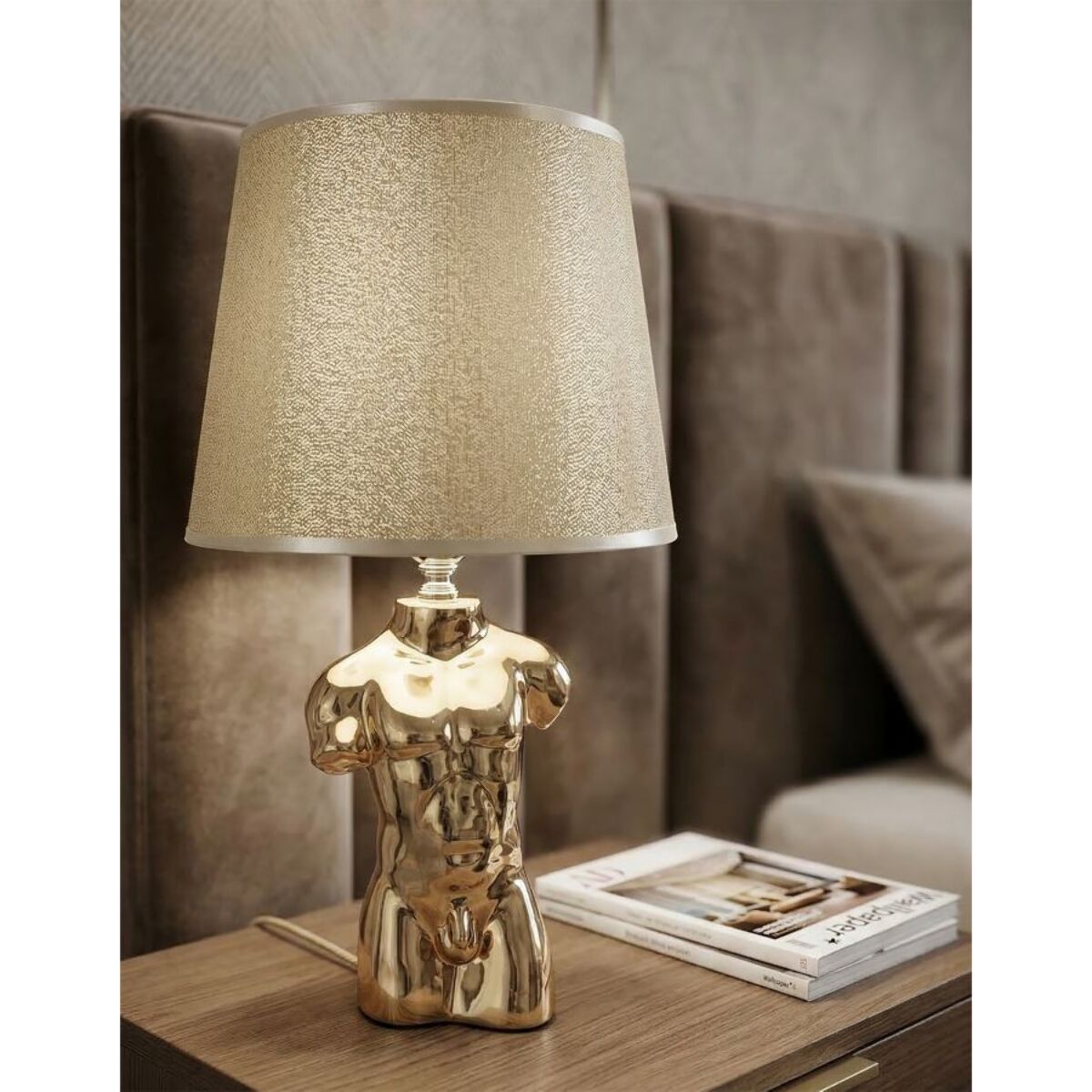 LAMPADA DA COMODINO GLAM MAN CM 25X42,5