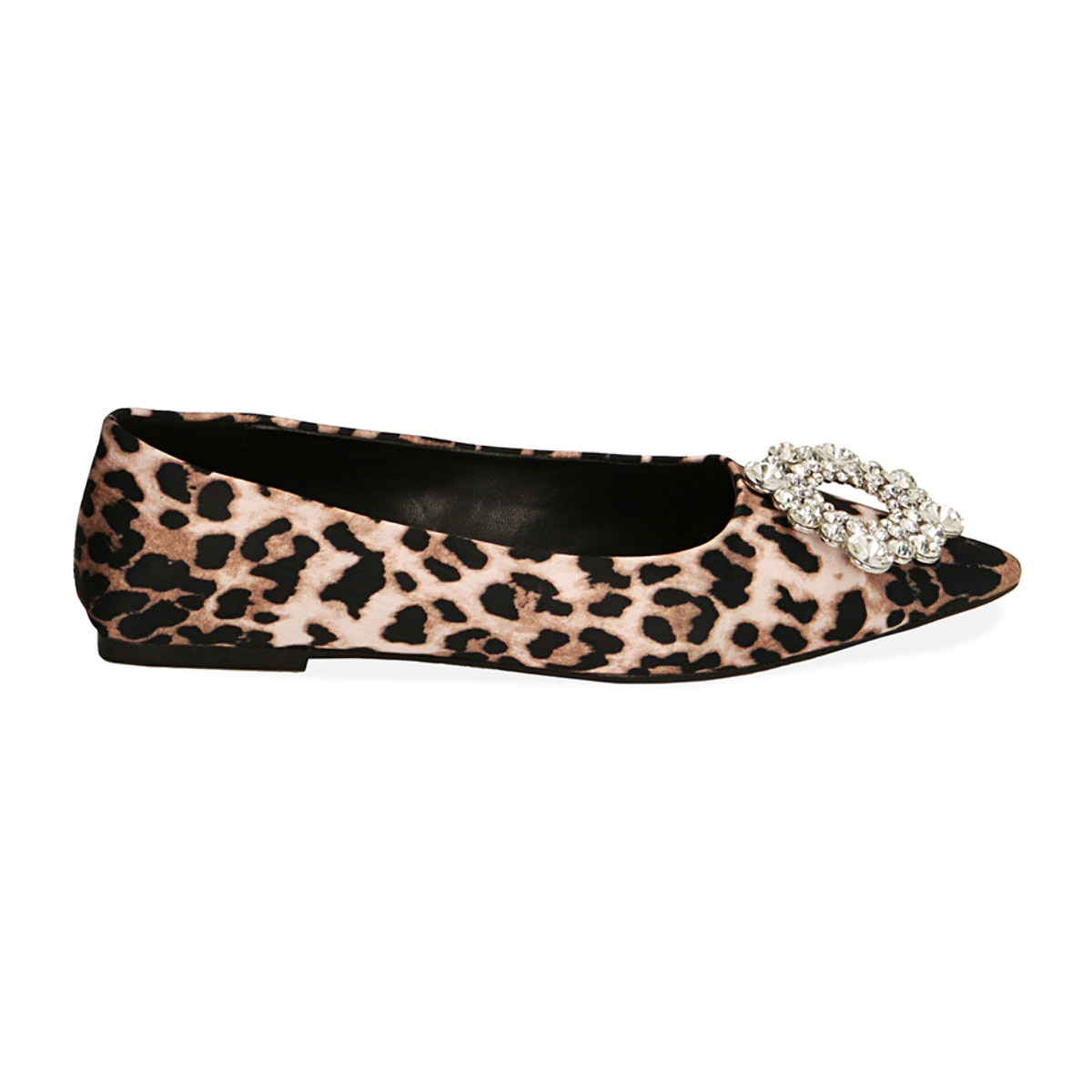 Ballerine leopard in raso