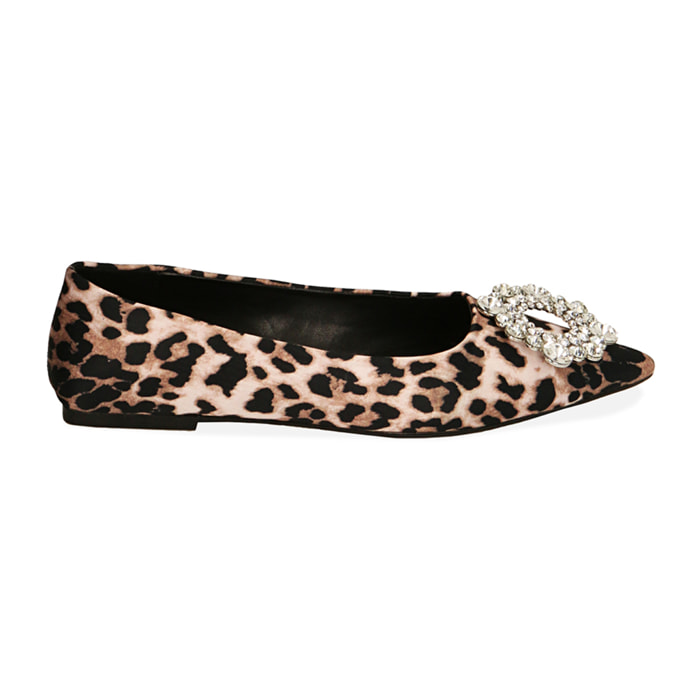 Ballerine leopard in raso