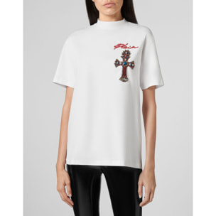 PHILIPP PLEIN T-shirt Round Neck SS Baroque cross