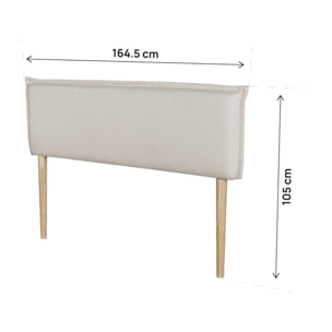 Tête de lit "Jessica" en lin - 160 cm - Beige
