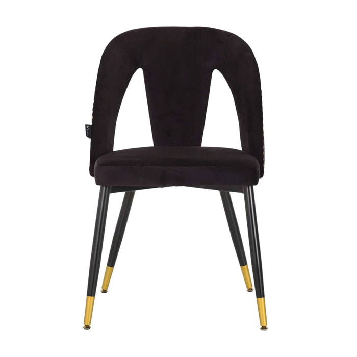 Silla Velvet Negro Stowe 49x54x78 Cm