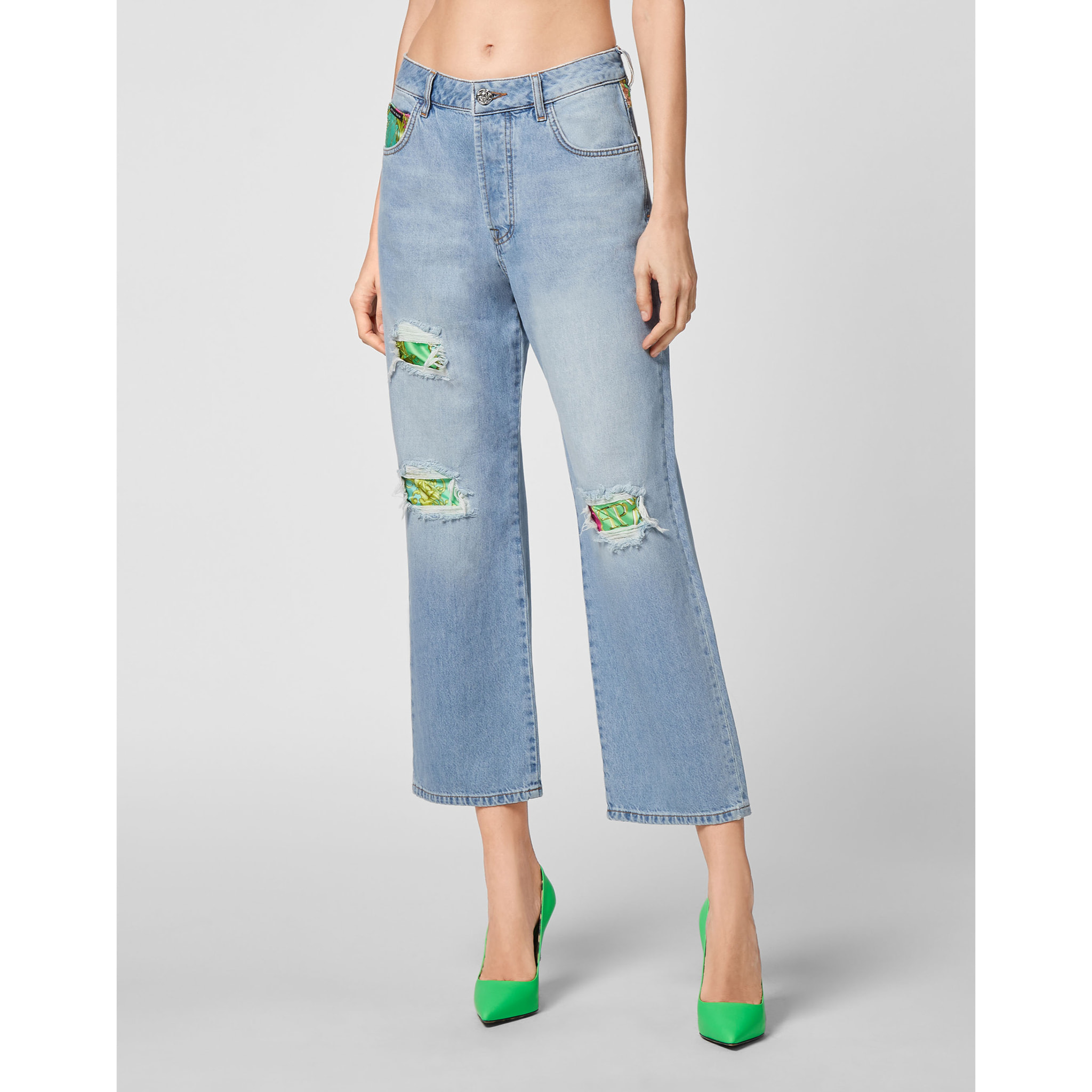 PHILIPP PLEIN Denim Trousers Loose Fit NEW BAROQUE