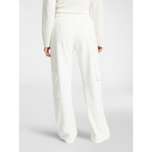 Elena Mirò - Pantalones joggers con bolsillos laterales - Blanco