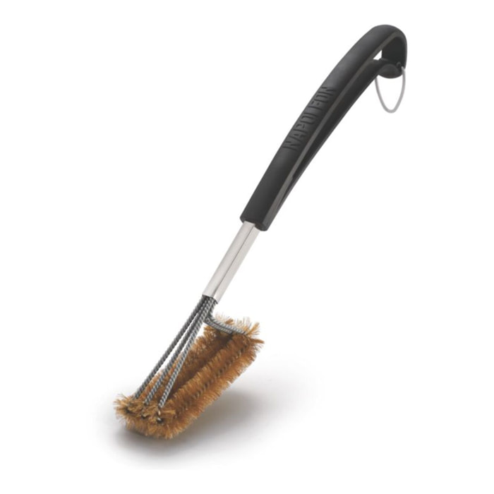 Brosse barbecue NAPOLEON manche en  laiton  et brosse cuivre 62062