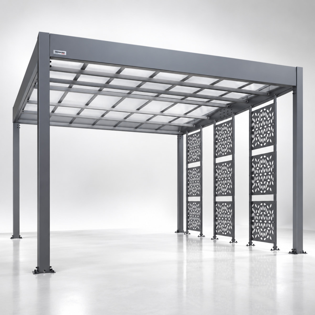 Carport aluminium Trigano - LIBECCIO + 3 claustras - 16 m²