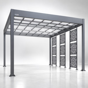 Carport aluminium Trigano - LIBECCIO + 3 claustras - 16 m²