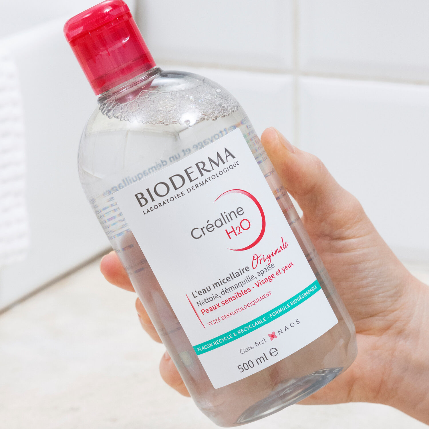 Créaline H2O - Eau Micellaire Démaquillante Sans Rinçage - Peaux Sensibles