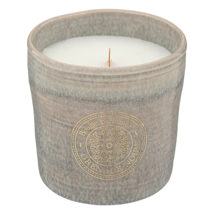 Bougie parfumée Marco 350g pot céramique grenade noire