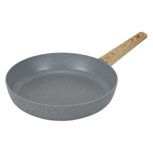 Poele Aluminium Forge Manche Effet Bois 24cm