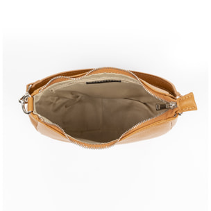 Altivole borsa a tracolla e a mano. Pelle autentica finitura Dollaro.