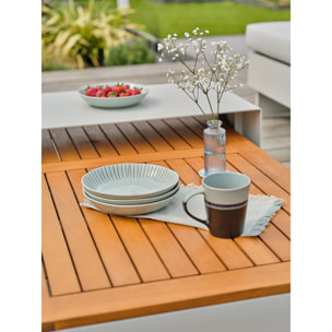 MINERA - Salon de jardin d'angle 6 places - Gris