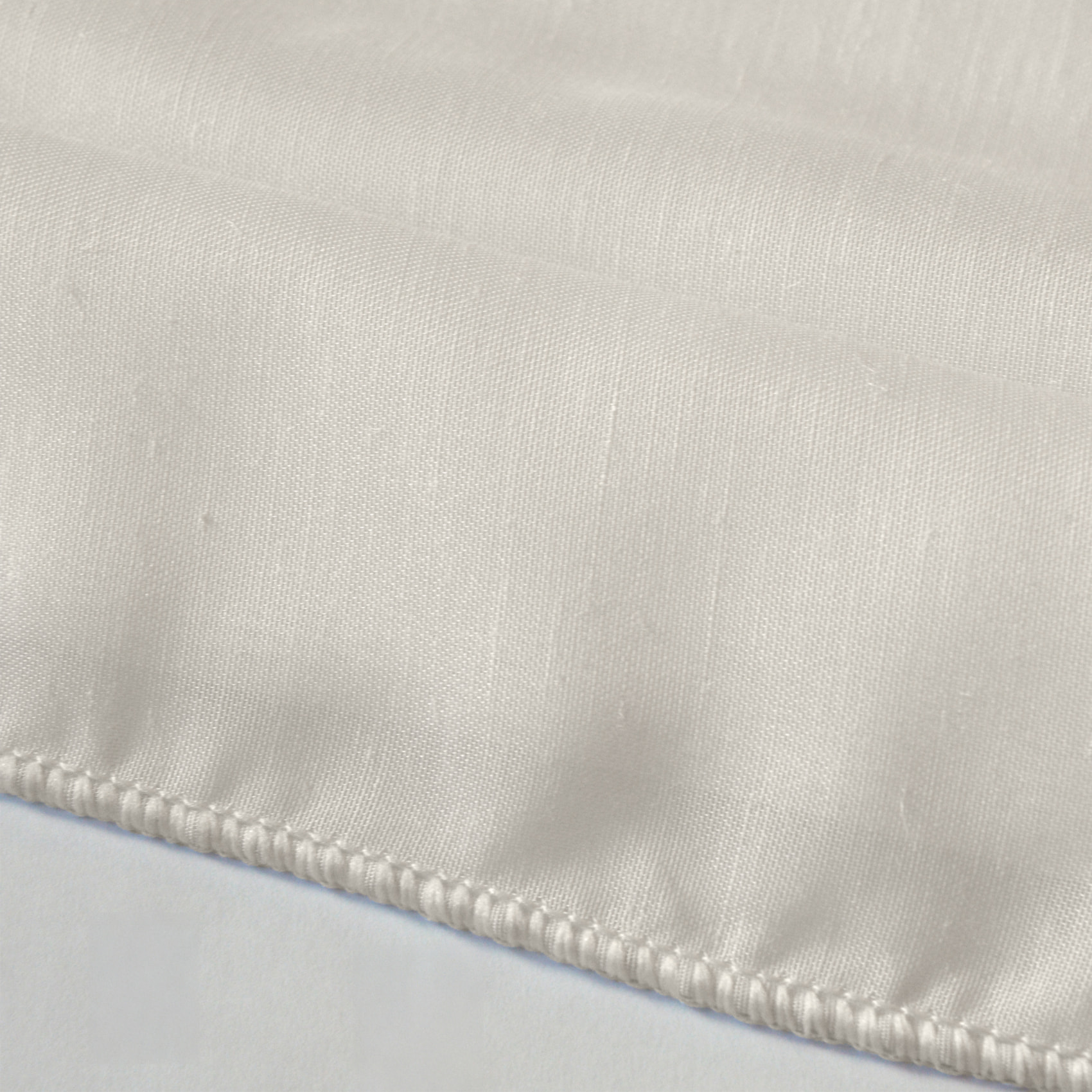 Rideau voilage poly-lin bas plombé - Naturel