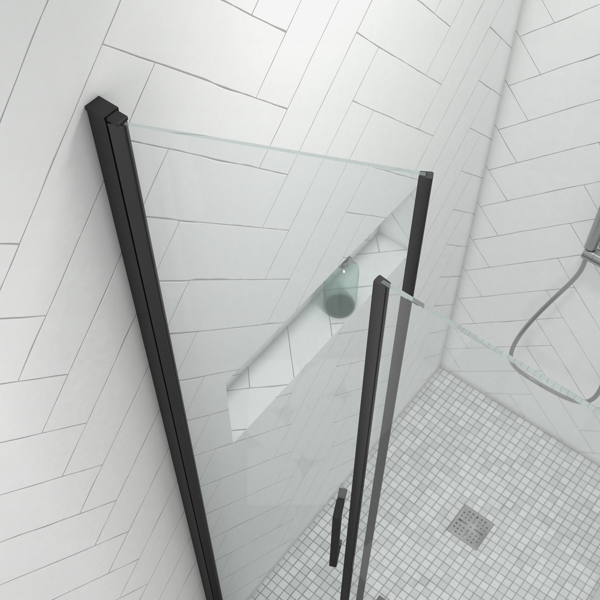 Pack Paroi de douche 90x200 cm + RECEVEUR DE DOUCHE A CARRELER 90x140 RECOUPABLE
