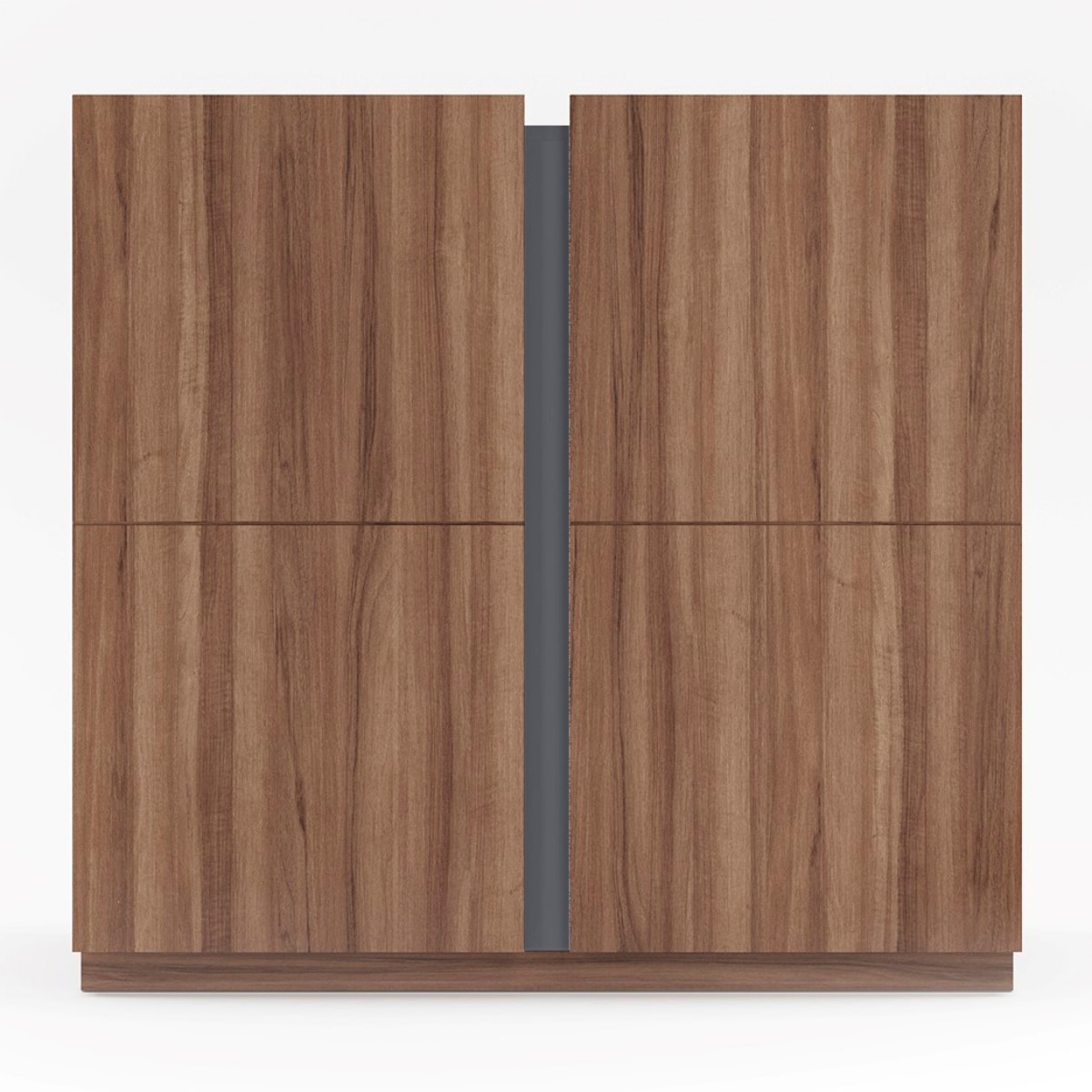 Zapatero Odda melamina nogal detalle grafito 90x95x35 cm