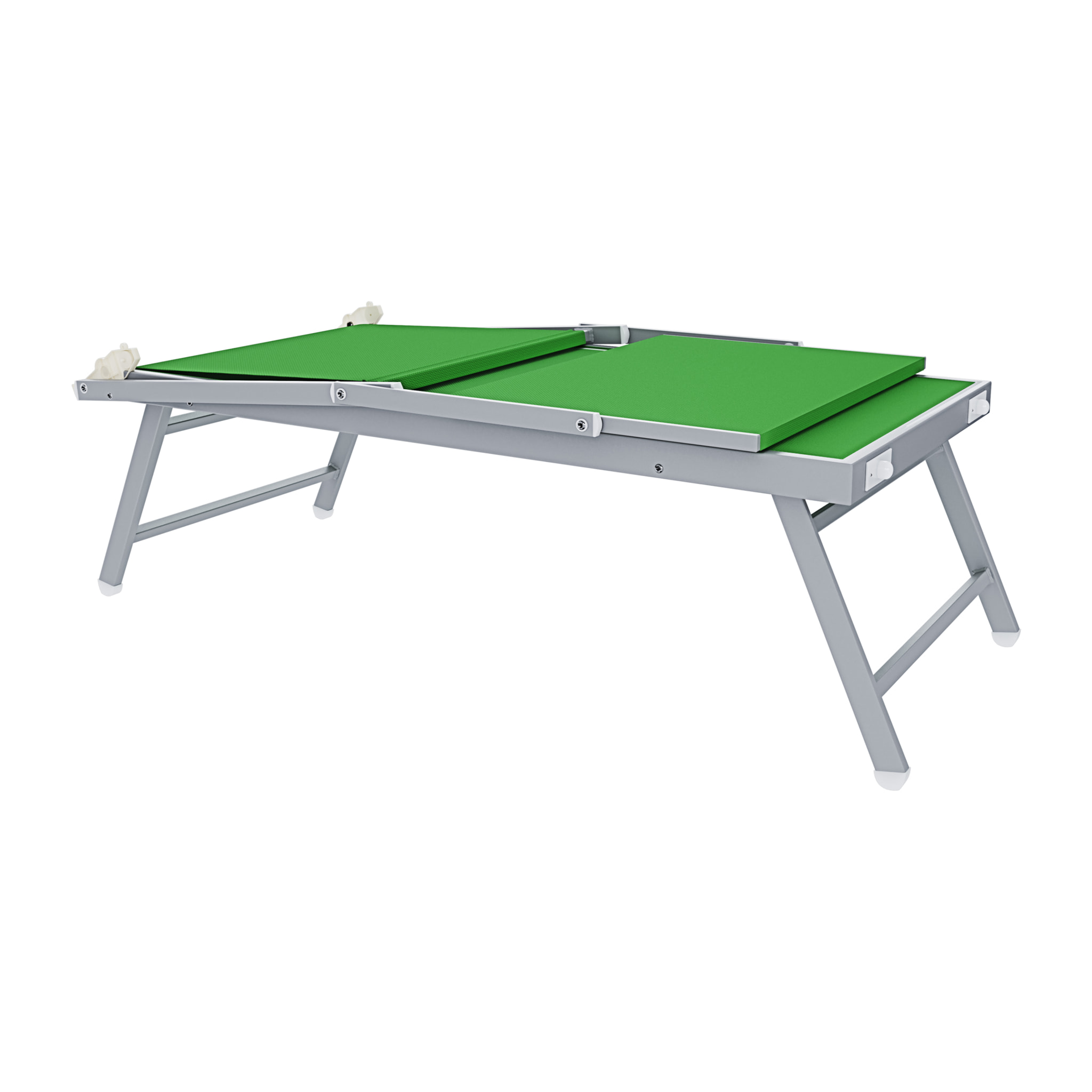 Coppia Di Lettini Prendisole Pieghevole Professionale in Alluminio e Tessuto Textilene Tettuccio Parasole Sdraio Mare Spiaggia 182x60x38 cm Verde