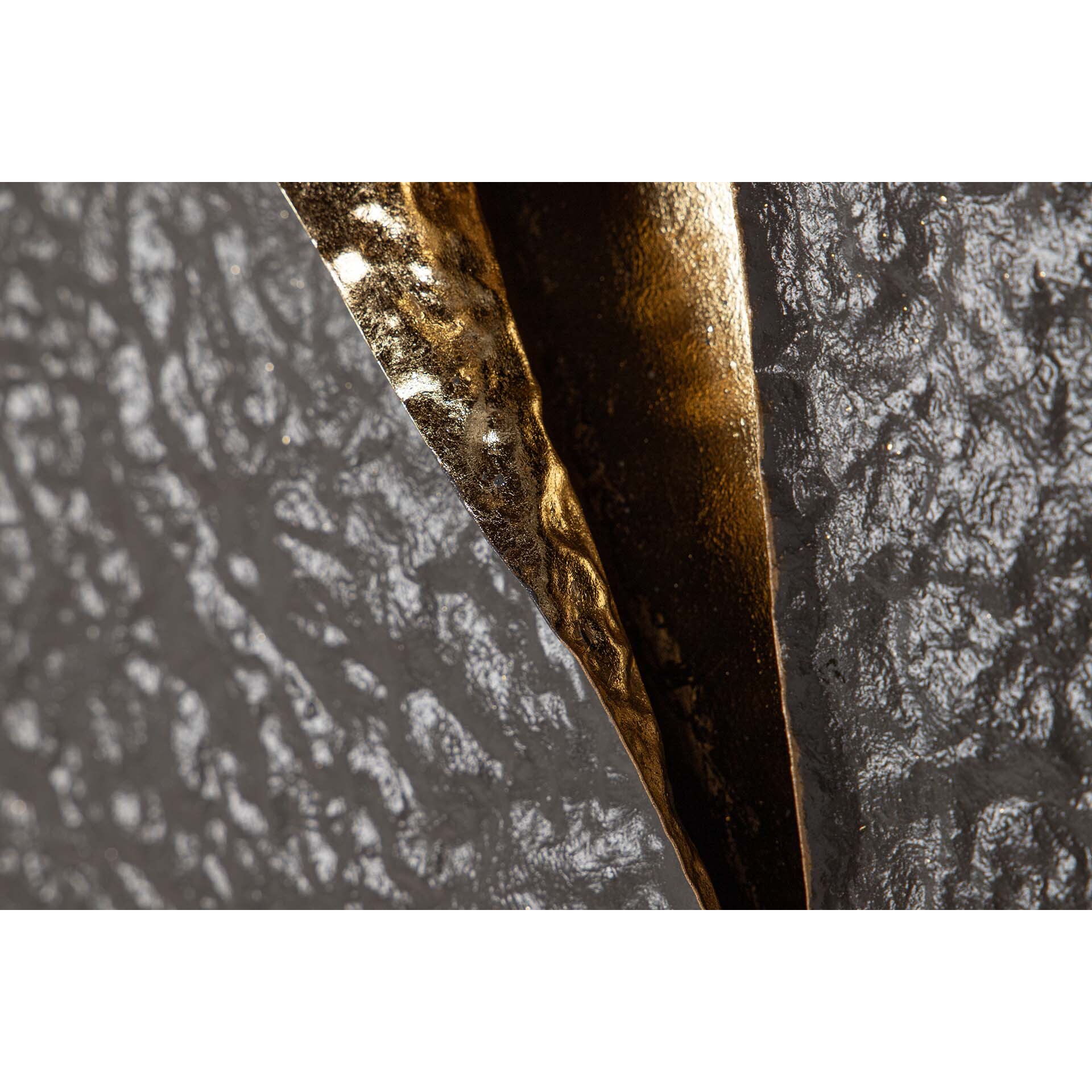 Adorno Pared Metal Dorado Negro 62x8x100 Cm