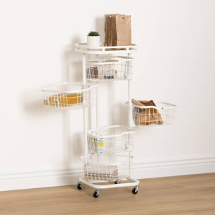 Desserte Balm 5 niveaux L34,5cm blanc