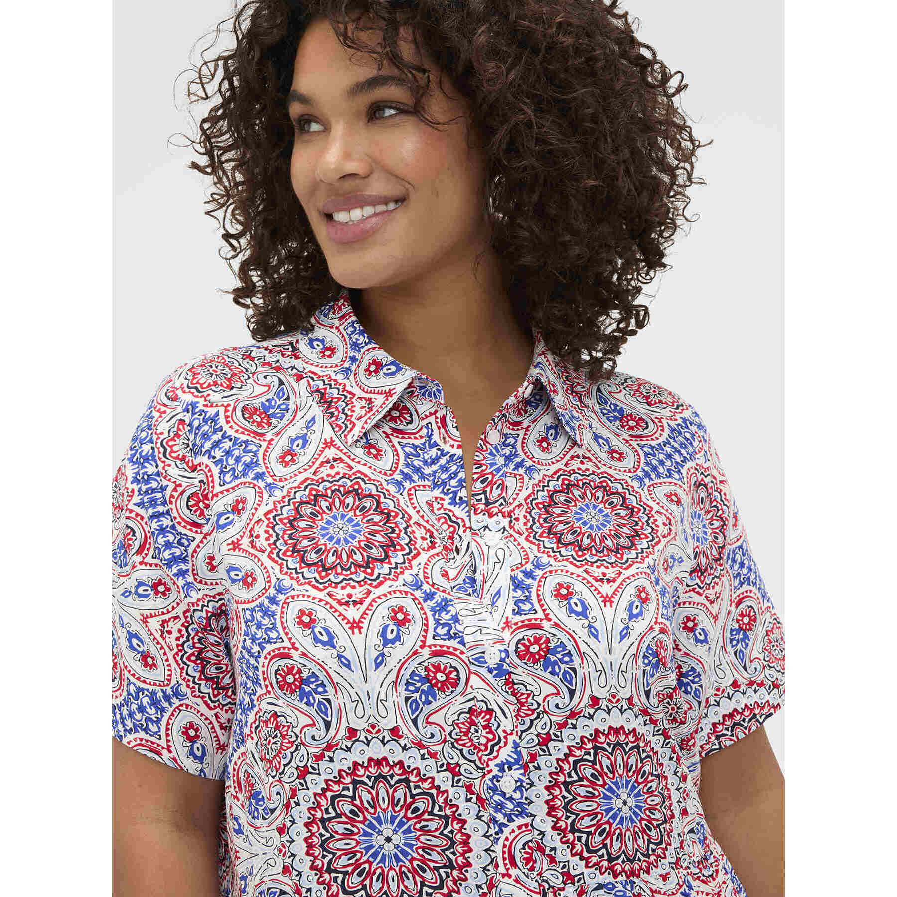 Fiorella Rubino - Vestito chemisier con stampa - Rosso