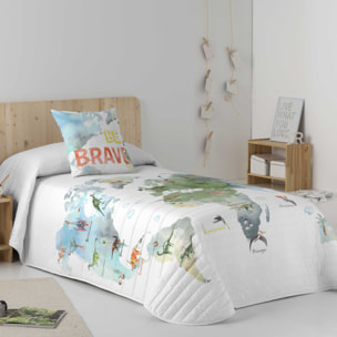 Naturals - Colcha Bouti Estampada - Infantil - 2/3 Piezas - 100% Poliéster - Microfibra - 70 gr/m² - Paleo