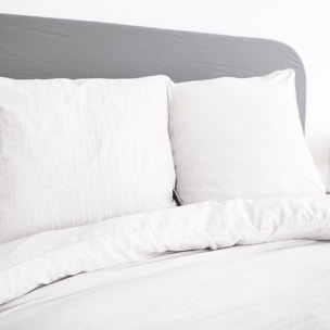 Parure Microfibre Lavee Blanc