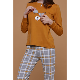 Pigiama donna caldo cotone funny bear Noidinotte