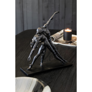 J-Line décoration Couple Sur Pied Dansant - polyrésine - noir