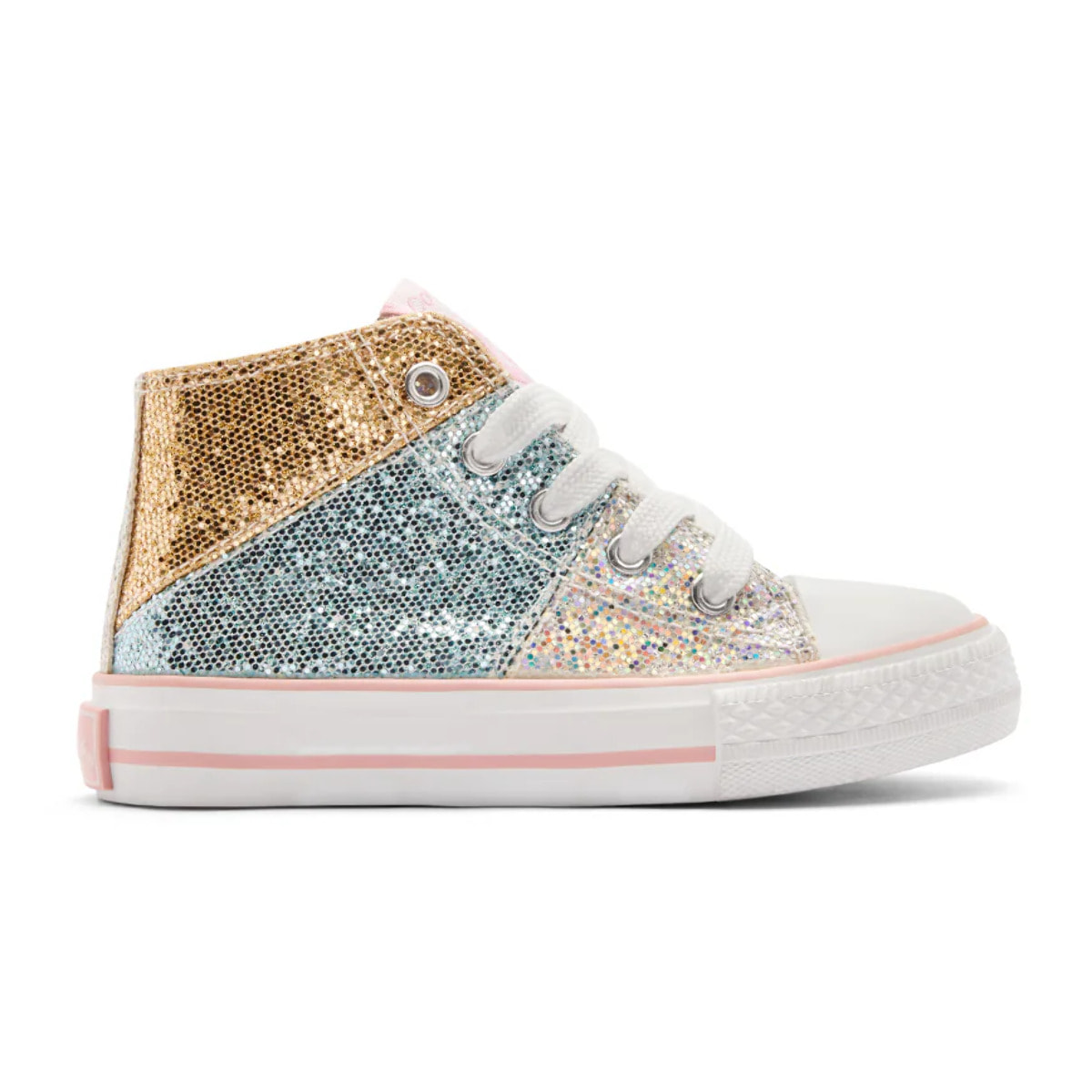 Zapatillas Altas de Niña Acabado Glitter Multicolor