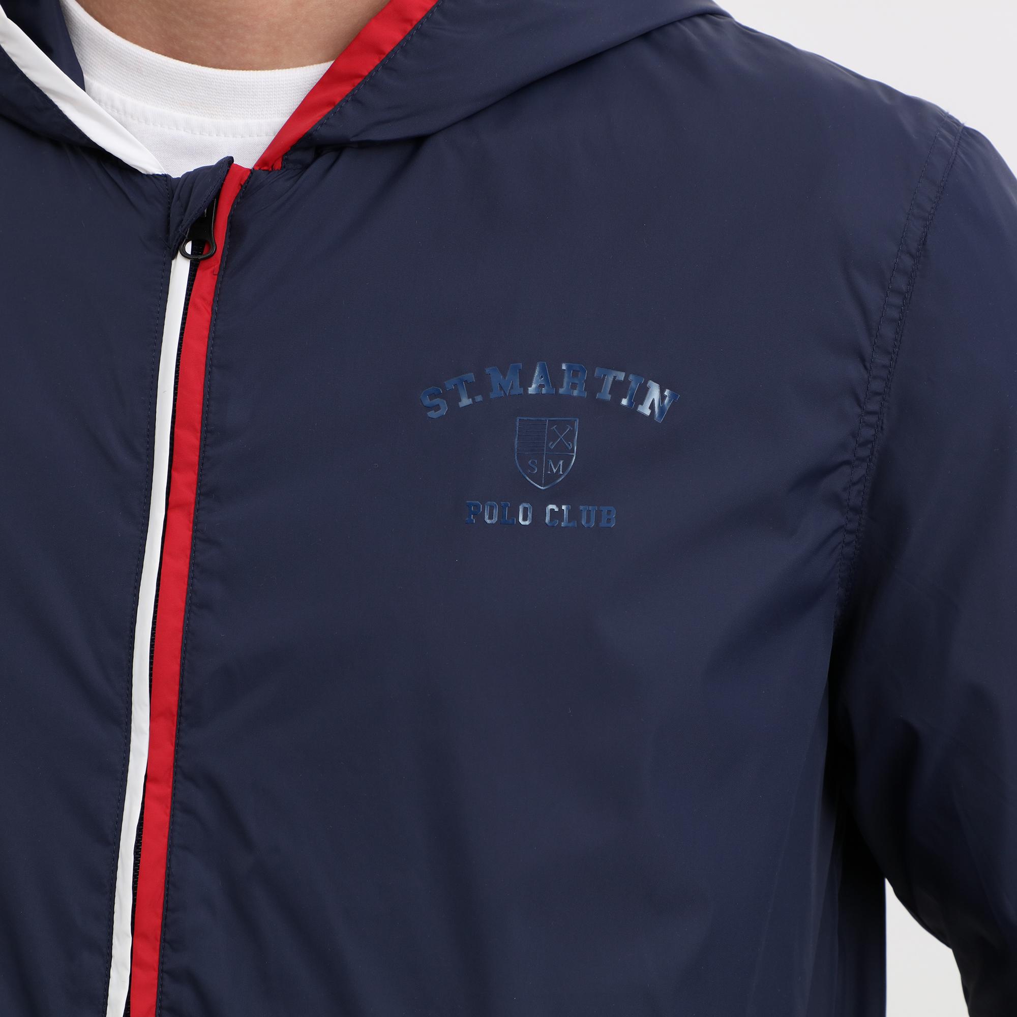 Giubbino nylon con cappuccio Polo Club St Martin Blu