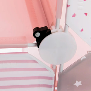 Casiers de rangement enfant "Château" rose 96x109cm