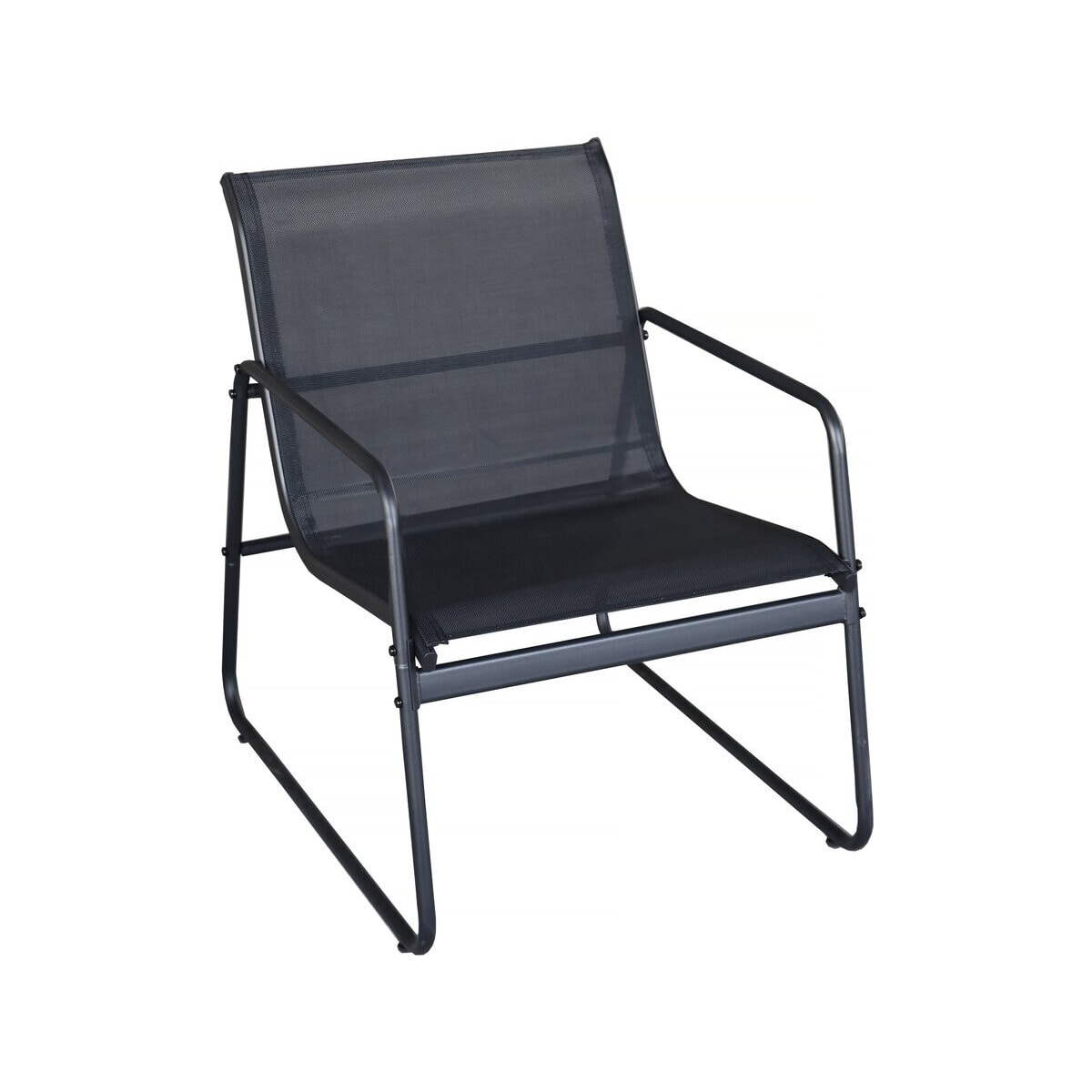 Salon de jardin en métal "Fortaleza" - 4 places - Noir