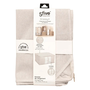 Housse de rangement "Groomy" souple beige 60x30cm