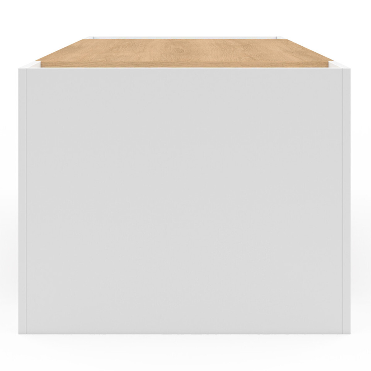 Table basse avec niches bois et blanche