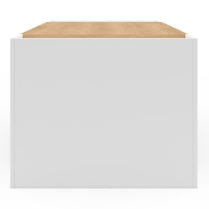 Table basse avec niches bois et blanche