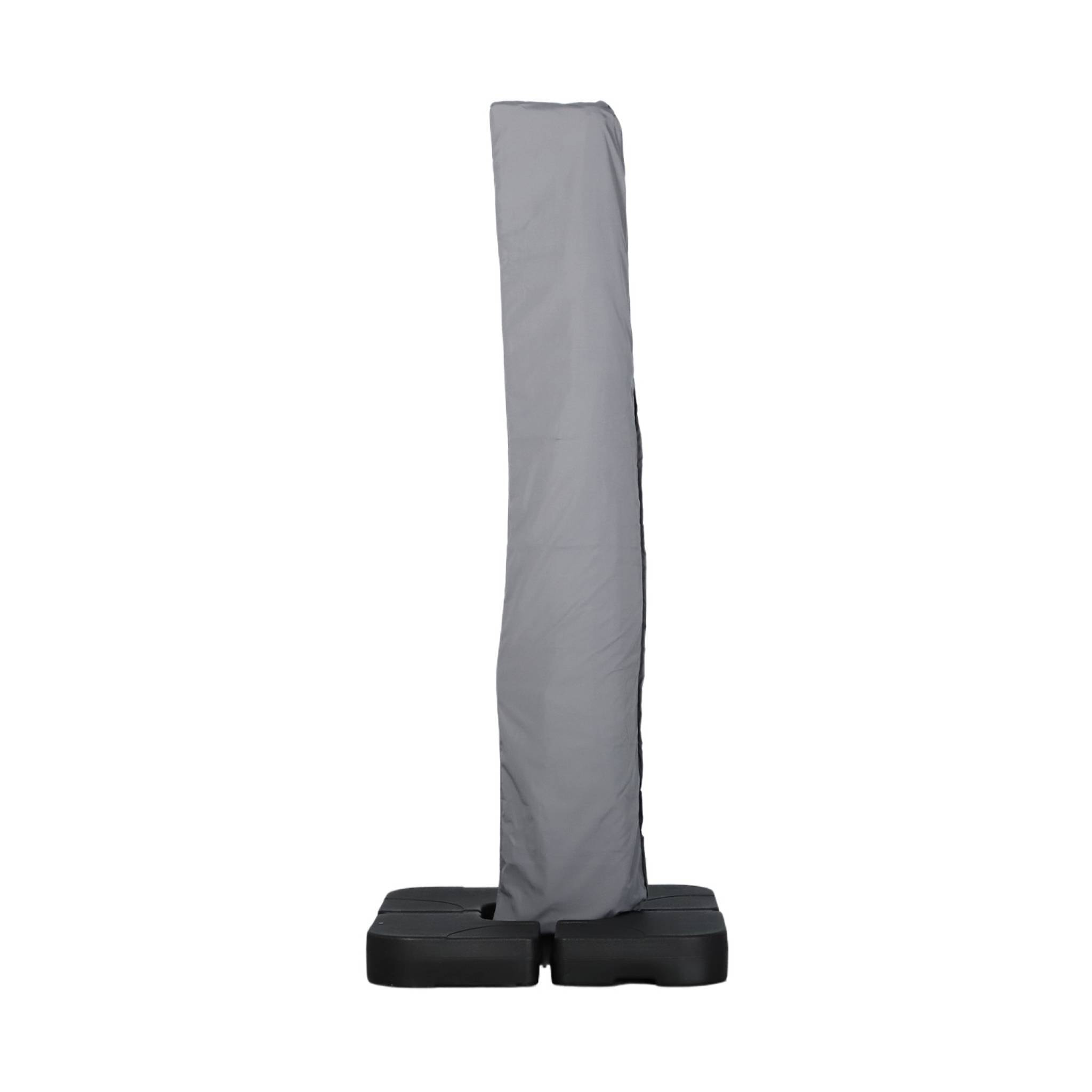 Parasol déporté rectangulaire 3x4m + dalles à lester 50x50cm WIMEREUX + DALLES